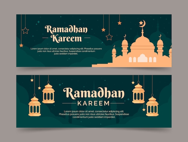 Flaches ramadan-banner