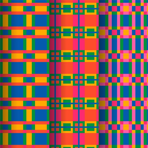 Flaches weihnachtliches kariertes Musterdesign