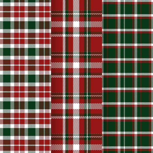 Flaches weihnachtliches kariertes Musterdesign
