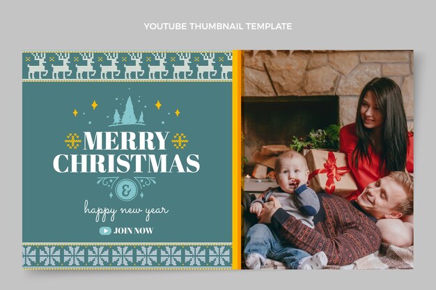 Flaches Weihnachts-YouTube-Thumbnail