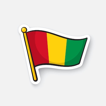 Flagge von guinea-ländern in afrika standortsymbol für reisende vektorillustration