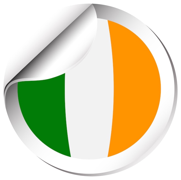 Flaggen-Icon-Design für Irland