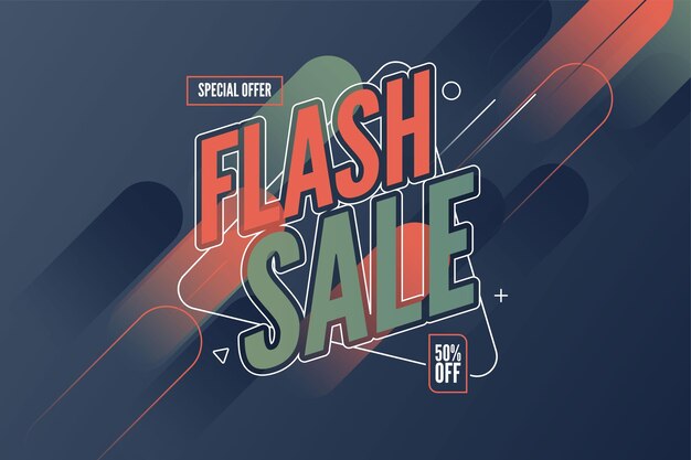 Flash-Verkaufs-Banner-Vorlage für das Web oder soziale Medien