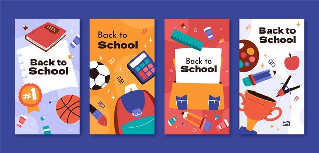 Flat back to school Instagram Stories Collection