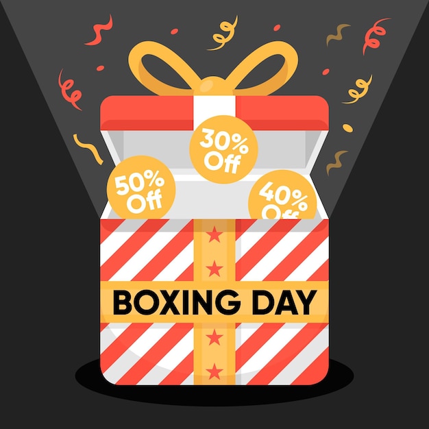 Kostenloser Vektor flat design boxing day sale