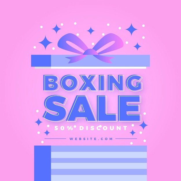 Flat design boxing day sale