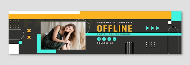 Kostenloser Vektor flat-design-fashion-wochen-twitch-banner