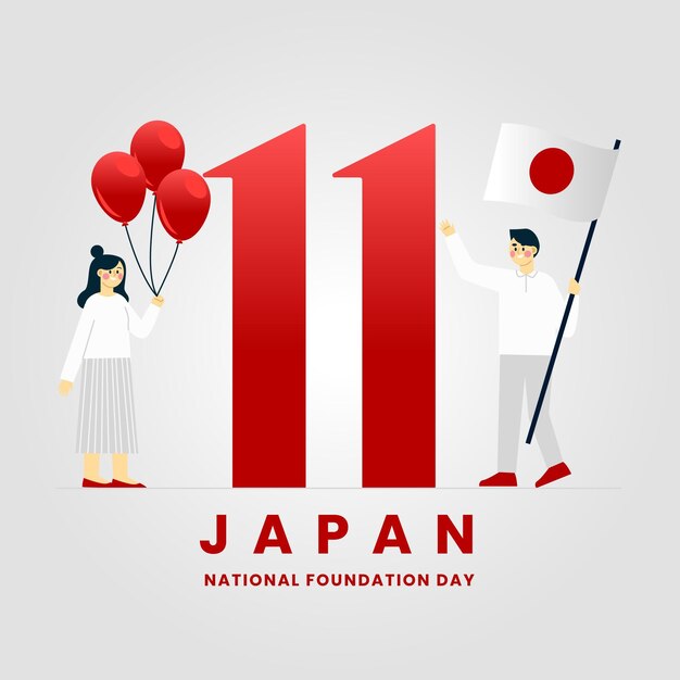 Flat Design Foundation Day (Japan) Hintergrund