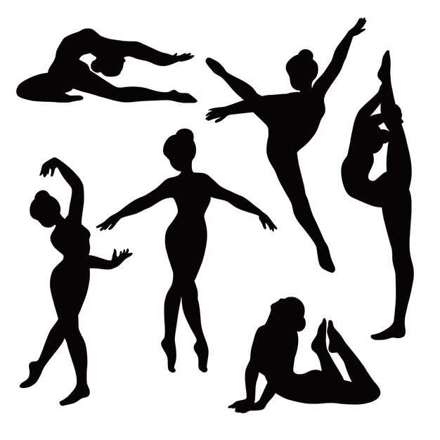Flat-Design-Gymnastensilhouette-Illustration