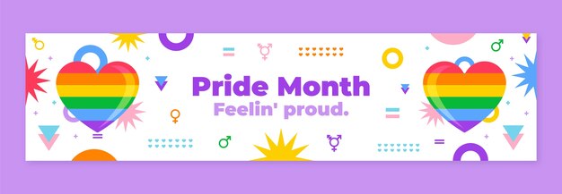 Flat Pride Month Twitch Banner