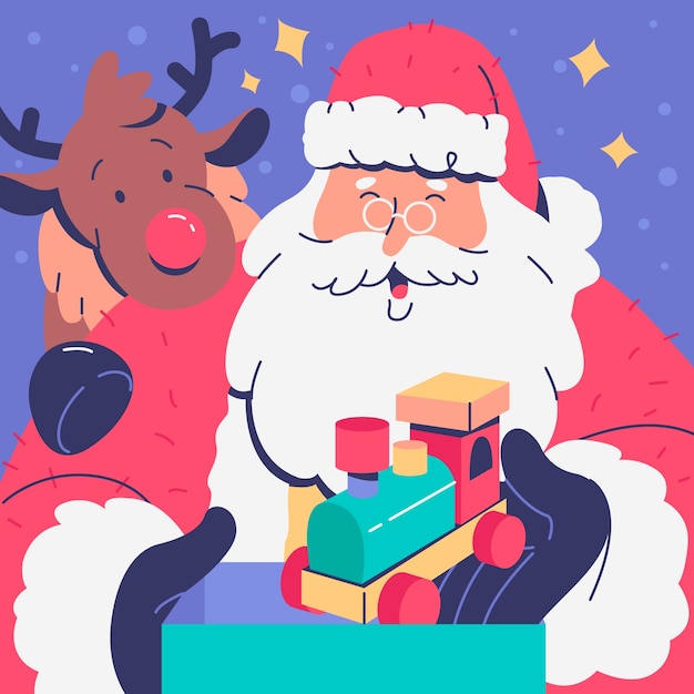 Flat-sinterklaas-illustration