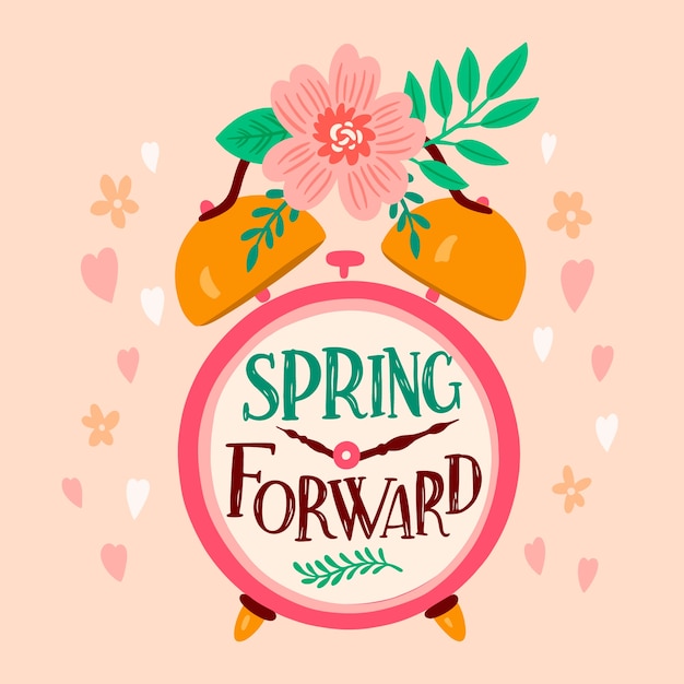 Flat Spring Forward-Schriftzug