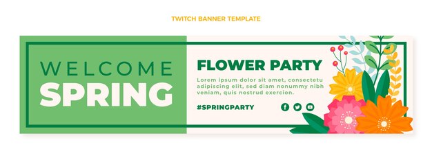Flat Spring Twitch Banner