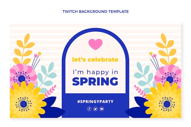 Flat spring twitch hintergrund