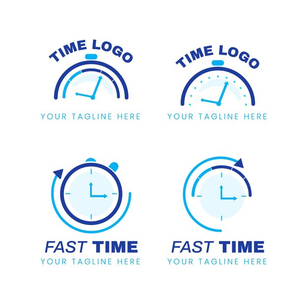 Flat Time Logo Sammlung
