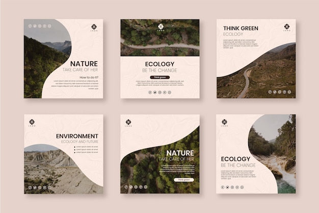 Flat world environment day instagram beiträge sammlung