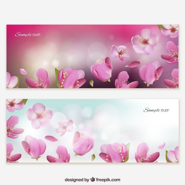 Kostenloser Vektor floral banner