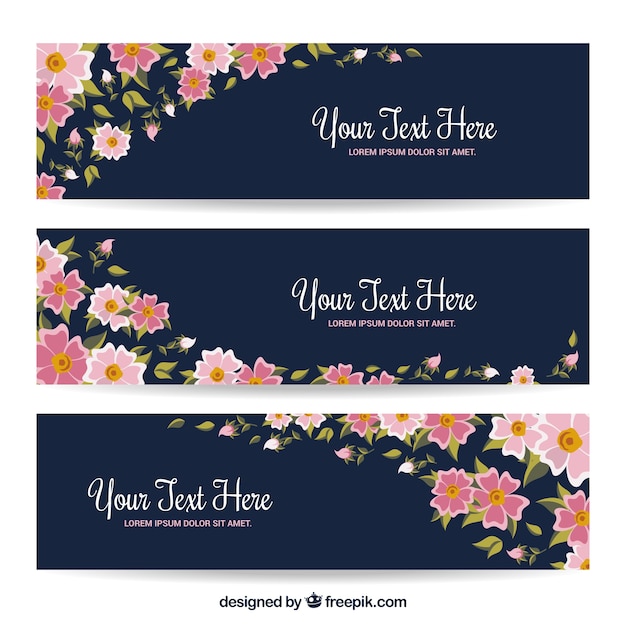 Floral banner