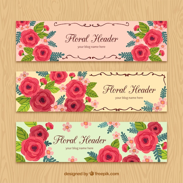 Floral blog header