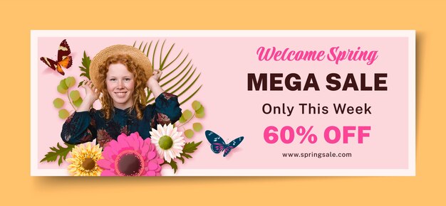 Florale Social-Media-Cover-Vorlage für Frühlingsfeiern