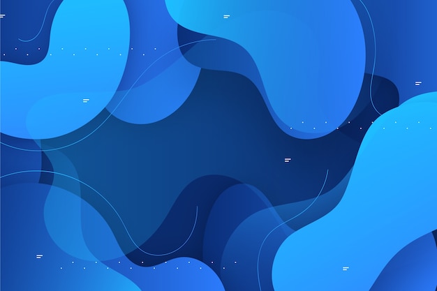 Flüssiger abstrakter Hintergrund mit klassischen blauen Formen