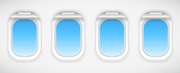 Kostenlose Vektor flugreisen-fenster-szene