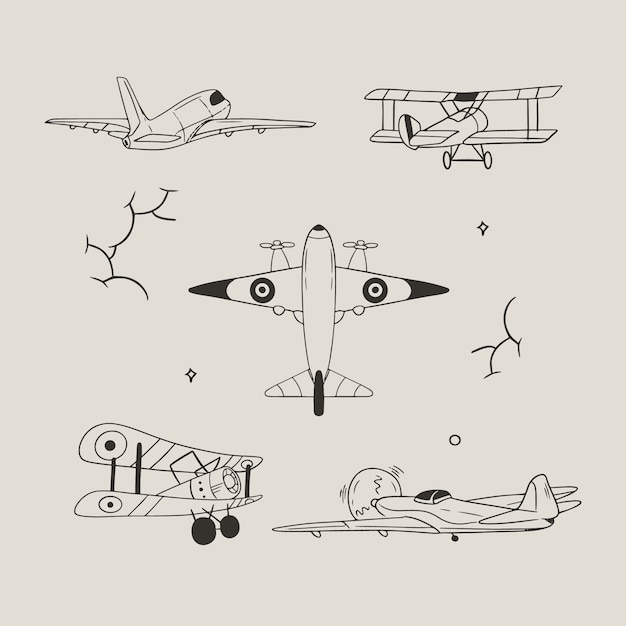 Flugzeugentwurfsillustration des flachen designs