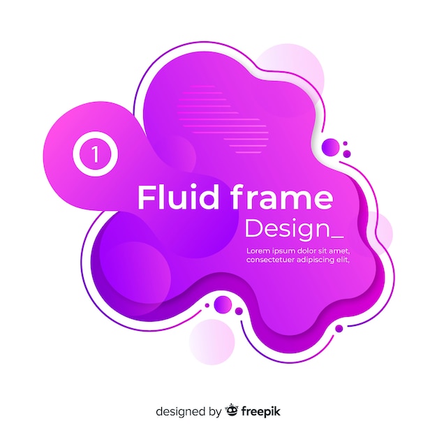 Kostenloser Vektor fluid frame design