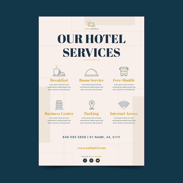 Flyer zu modernen hotelservices