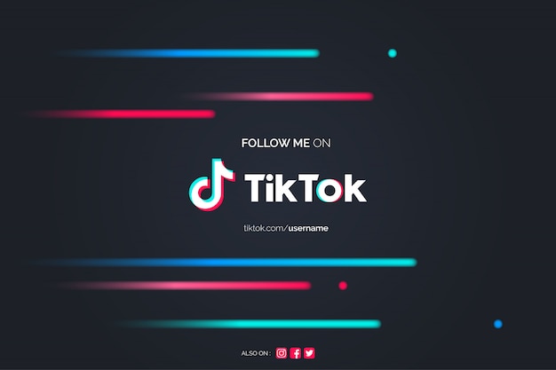 Folgen sie mir auf tiktok hintergrund