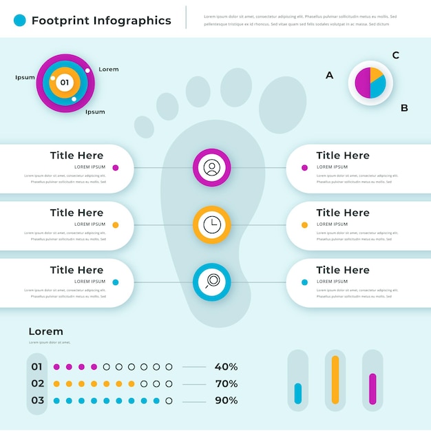 Footprint-infografik-vorlage