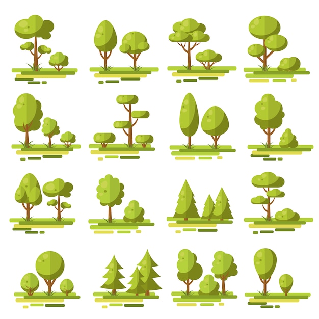 Forest flat elements set