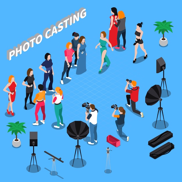 Foto Casting Isometrische Zusammensetzung