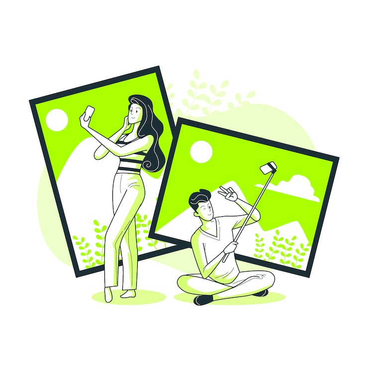 Kostenlose Vektor foto konzept illustration