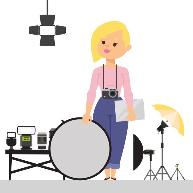 Landing Page Fur Kamera Und Fotografie Premium Vektor