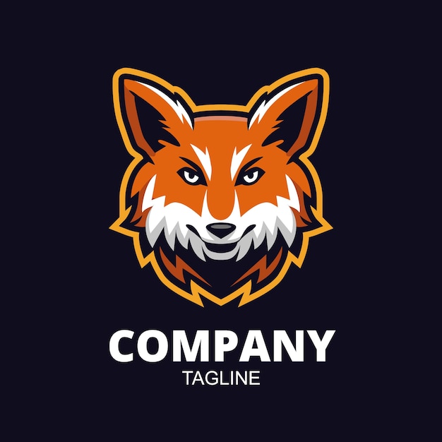 Kostenloser Vektor fox-logo-design-vorlage