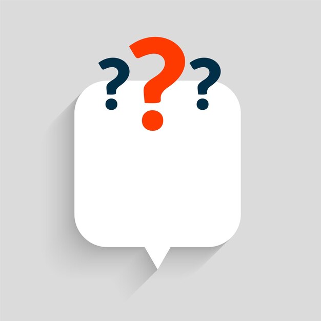 Fragezeichen für Anfragen und FAQs mit Chat-Bubble