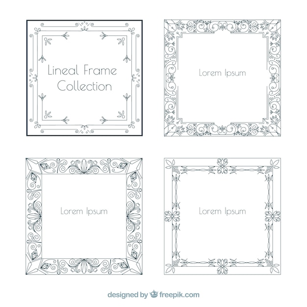 Frame-sammlung mit linearen stil