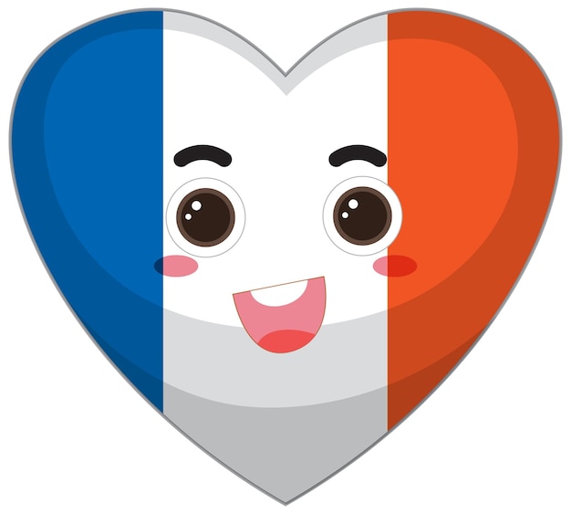 Frankreich-herz-flagge-symbol