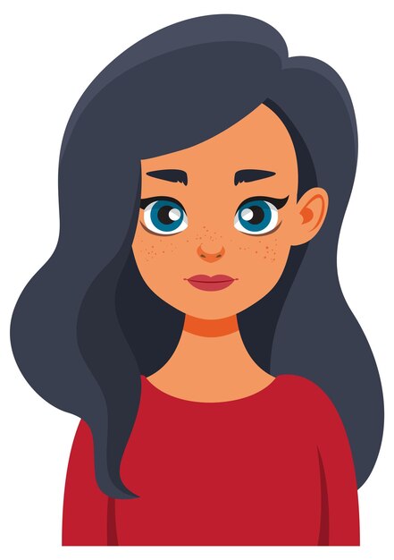 Frau mit langen dunklen Haaren