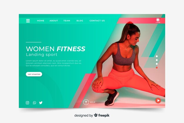 Frauen Fitness Sport Landing Page