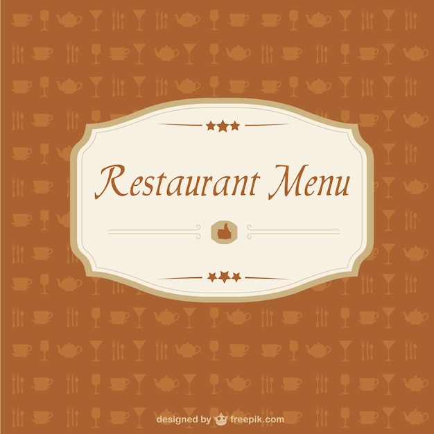 Freie vektor-bild restaurant-menü
