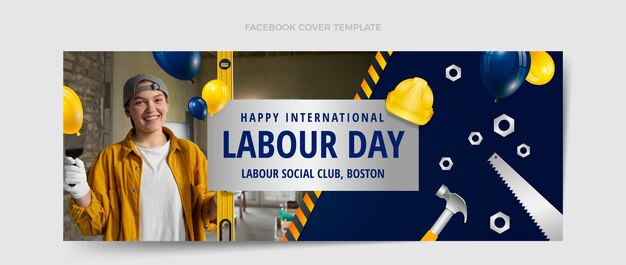 Fröhliches Banner zum internationalen Tag der Arbeit