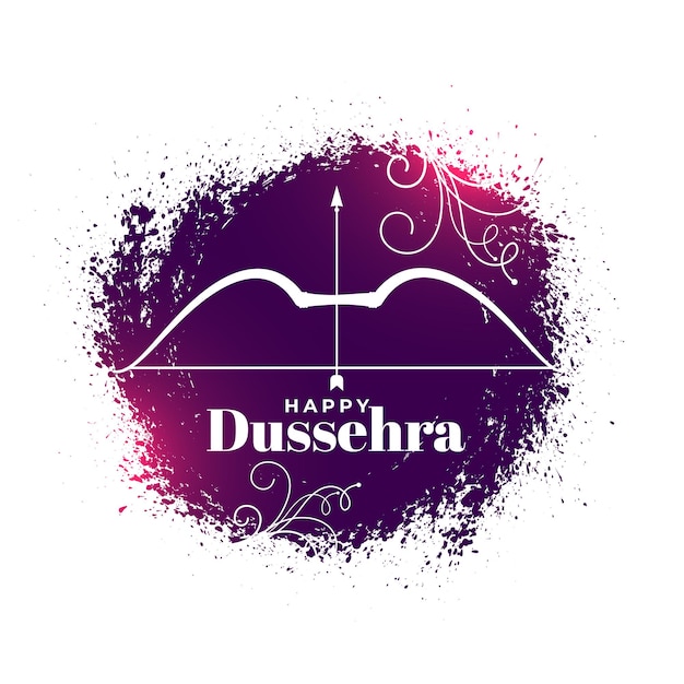 Kostenloser Vektor fröhliches dussehra-feierkartendesign