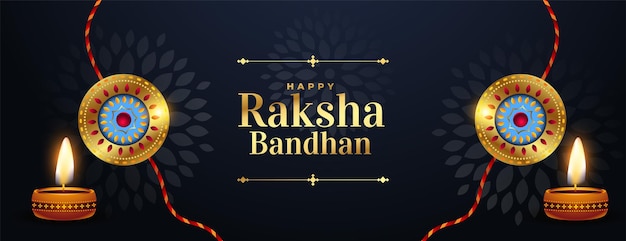 Fröhliches raksha bandhan bruder und schwester festival banner