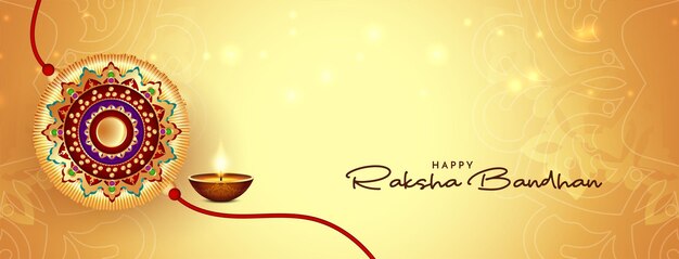 Fröhliches Raksha Bandhan indisches religiöses Festival-Banner-Design