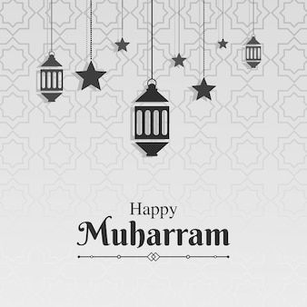 Frohe muharram und islamische neujahrsgrußkarten