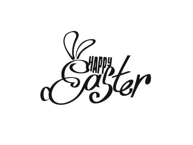 Kostenloser Vektor frohe ostern 3d-text-design-elemente.