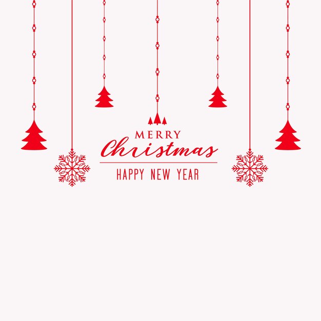 Frohe Weihnachten Baum und Schneeflocken Dekoration Hintergrund
