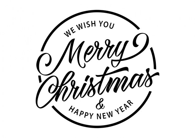 Frohe Weihnachten Inschrift im Kreis